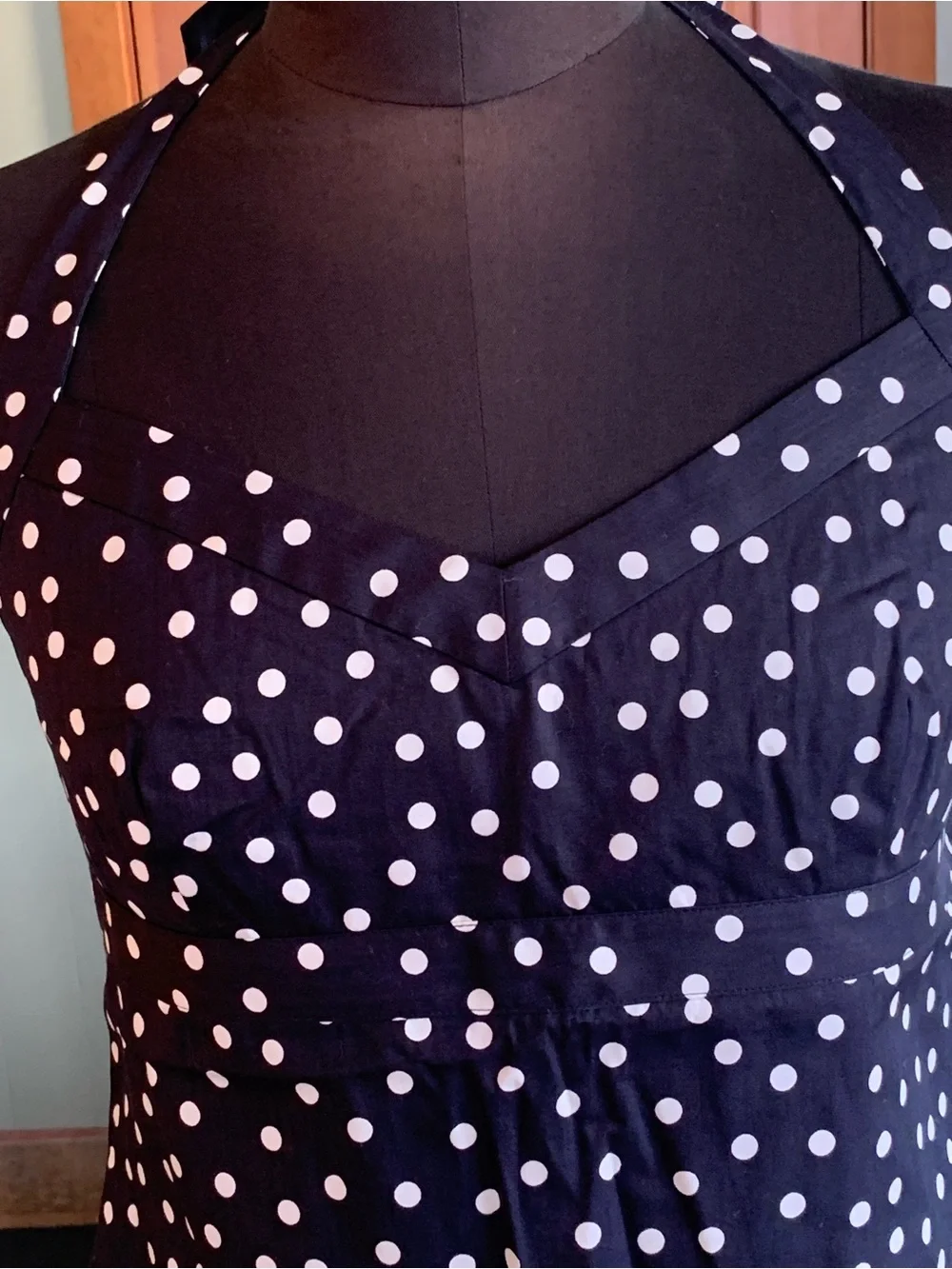 J CREW POLKA DOT HALTER TOP COTTON SALT DOT NAVY New With Tags Size 12